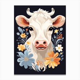 Baby Animal Illustration  Cow 3 Canvas Print