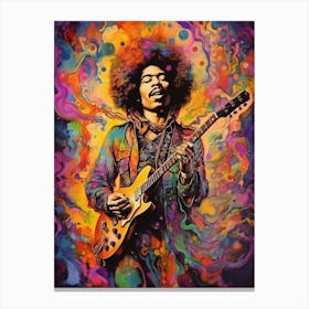 Jimi Hendrix Vintage Psycedellic 1 Canvas Print