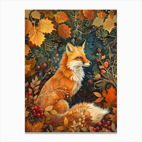 Solitary Fox In The Autumn 15 Canvas Print