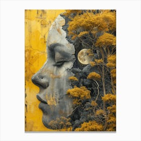 Moon In The Trees Canvas Print