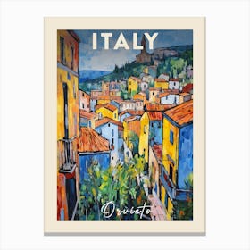 Orvieto Italy 2 Fauvist Painting Travel Poster Canvas Print