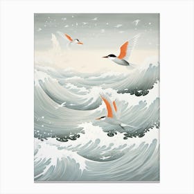 Winter Bird Painting Common Tern 3 Canvas Print