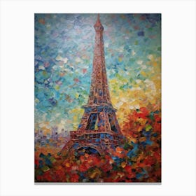 Eiffel Tower Paris France Monet Style 4 Canvas Print