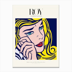 Blonde Crying Girl Poster |Roy Lichtenstein 1964 Canvas Print