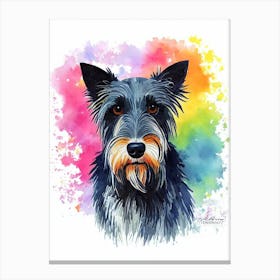 Scottish Deerhound Rainbow Oil Painting dog Canvas Print
