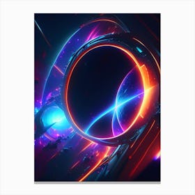 Quasar Neon Nights Space Canvas Print