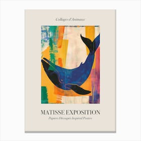 Whale 4 Matisse Inspired Exposition Animals Poster Canvas Print