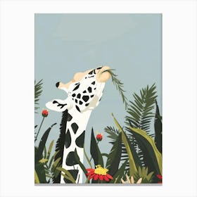 Giraffe In The Jungle 18 Canvas Print