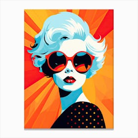 American Woman in Pop Art Glory Canvas Print