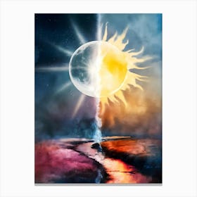 Sun And The Moon Canvas Print