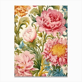 Peonies Wallpaper 11 Canvas Print