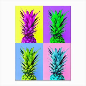 Pop art pineapples Canvas Print