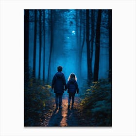 Children In The Woods, beautiful artwork Canvas Print