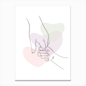 Hand Holding A Child Mothers day 1 Canvas Print