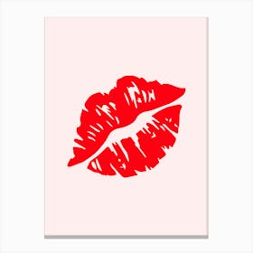 Kissing Lips.uk Canvas Print