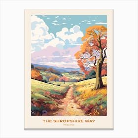 The Shropshire Way England 2 Hike Poster Canvas Print