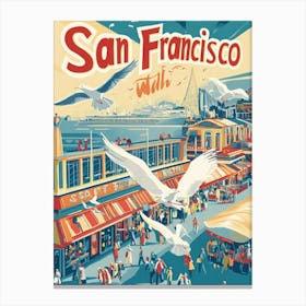 Aihrgdesign A 1970s Inspired Travel Poster For San Francisco 1 Canvas Print