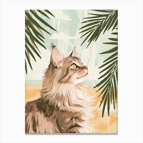 Maine Coon Storybook Illustration 1 Canvas Print