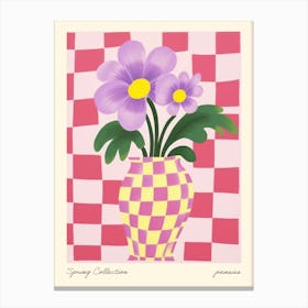 Spring Collection Pansies Flower Vase 1 Canvas Print