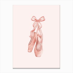 Pink Ballet Shoes Canvas Print