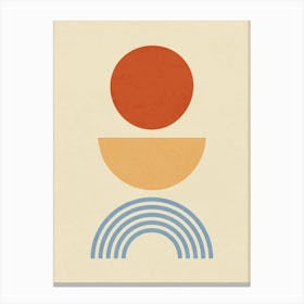 Retro Minimalist Geometric Abstract Art Canvas Print