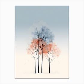 Minimal winter Trees Canvas Print
