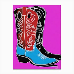 Cowboy Boots Greeting Card Canvas Print