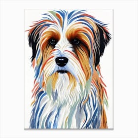 Tibetan Terrier 3 Watercolour dog Canvas Print