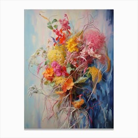 Abstract Flower Painting Celosia 1 Canvas Print