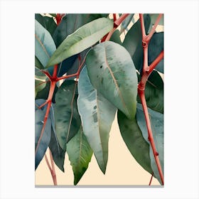 Minimalist Eucalyptus Botanical Art Canvas Print