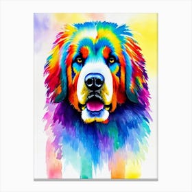 Tibetan Mastiff Rainbow Oil Painting dog Canvas Print