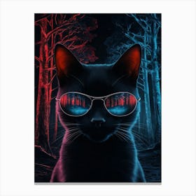 Cat With Sunglasses Canvas Print