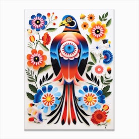 Scandinavian Bird Illustration Falcon 1 Canvas Print