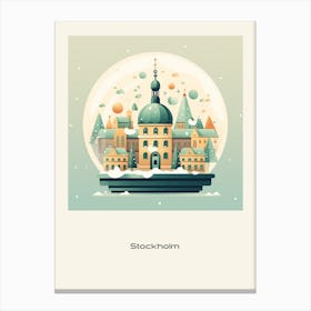 Stockholm Sweden Snowglobe Poster Canvas Print