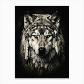 Indian Wolf Portrait 4 Canvas Print