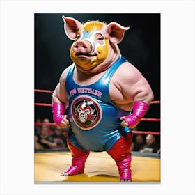 Pig Wrestler Canvas Print