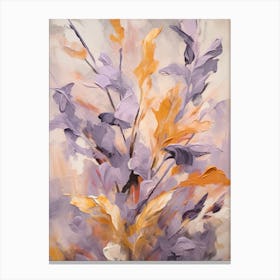 Fall Flower Painting Lavender 3 Canvas Print