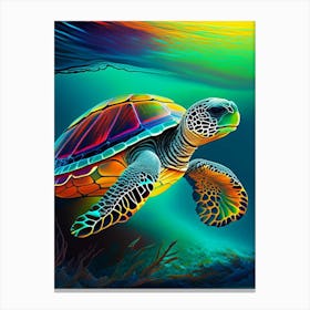 Conservation Sea Turtle, Sea Turtle Abstract 1 Canvas Print