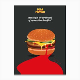 Pulp Fiction Jules Burger Canvas Print