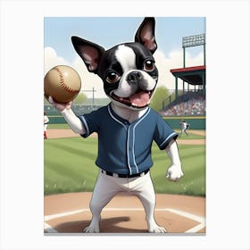 Boston Terrier-Reimagined 58 Canvas Print