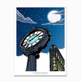 Flatiron District Clock - Manhattan Canvas Print
