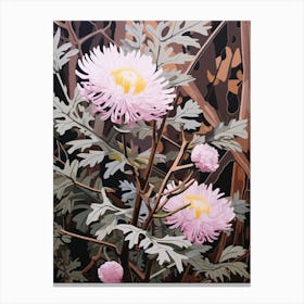 Flower Illustration Asters 6 Canvas Print