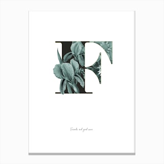 Flower Alphabet F Canvas Print