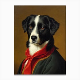 Miniature American Shepherd Renaissance Portrait Oil Painting Canvas Print