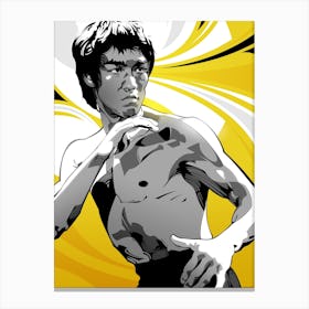 Bruce Lee Yellow Canvas Print