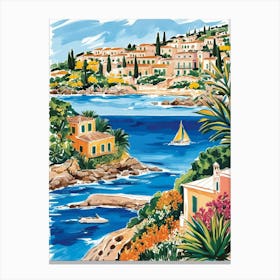 Of A Village By The Sea Canvas Print