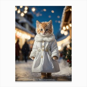 Christmas Cat 3 Canvas Print