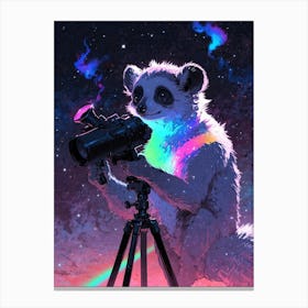 Lemur In Space Canvas Print