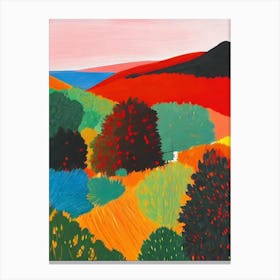 Teide National Park Spain Abstract Colourful Canvas Print
