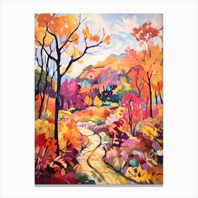 Autumn Gardens Painting Gothenburg Botanical Garden Sweden 4 Canvas Print